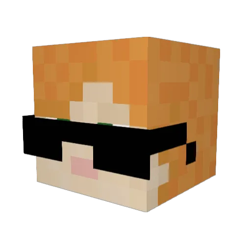 Sebannt Minecraft avatar head, 3D render
