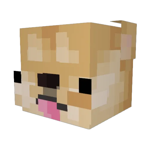 Sebaos16 Minecraft avatar head, 3D render
