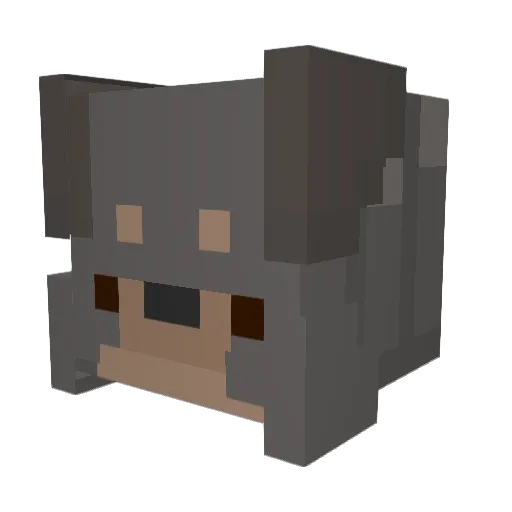 Sebario Minecraft avatar head, 3D render