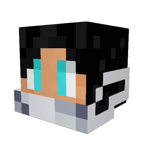 Sebart Minecraft avatar head, 3D render