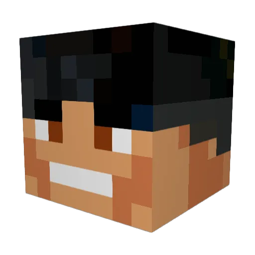 SebasBling Minecraft avatar head, 3D render