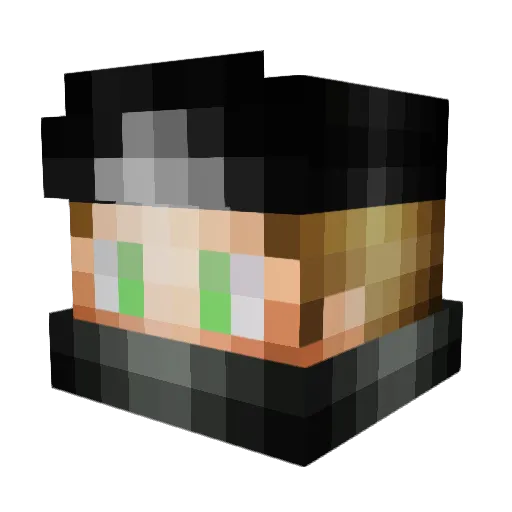 SebasDDoseroV2 Minecraft avatar head, 3D render