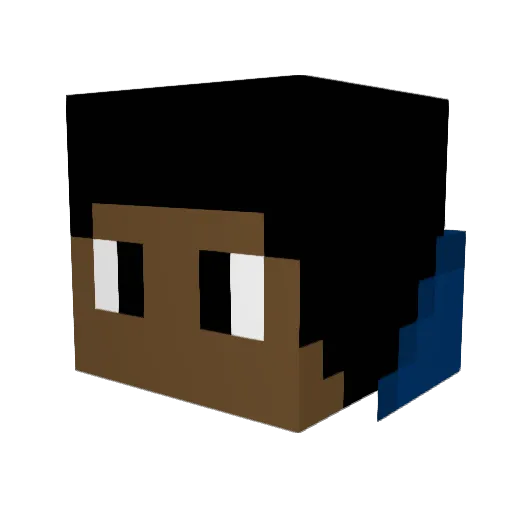 SebasHQ Minecraft avatar head, 3D render