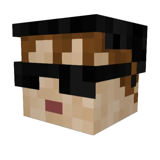 SebasLahm Minecraft avatar head, 3D render