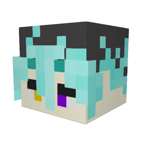 SebasZEV Minecraft avatar head, 3D render