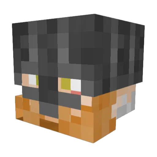 Sebast03 Minecraft avatar head, 3D render