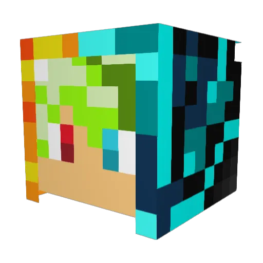 SebastianAWP Minecraft avatar head, 3D render