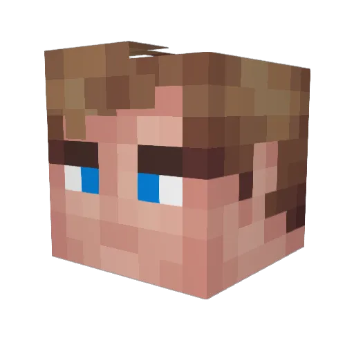 SebastianMaker Minecraft avatar head, 3D render
