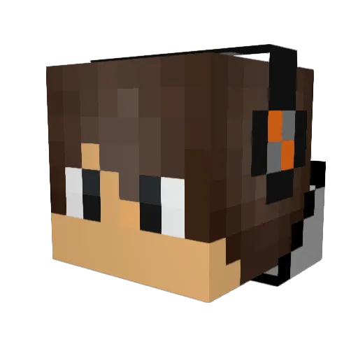 Sebastien3 Minecraft avatar head, 3D render