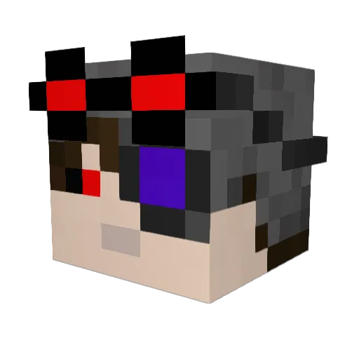 Sebastusarus Minecraft avatar head, 3D render