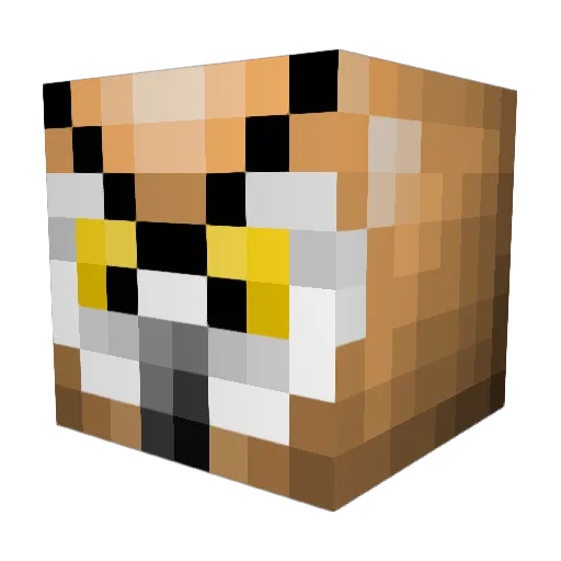 Sebatad Minecraft avatar head, 3D render