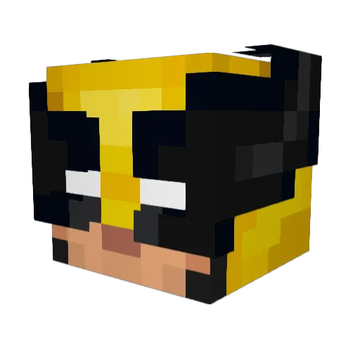 Sebathine Minecraft avatar head, 3D render