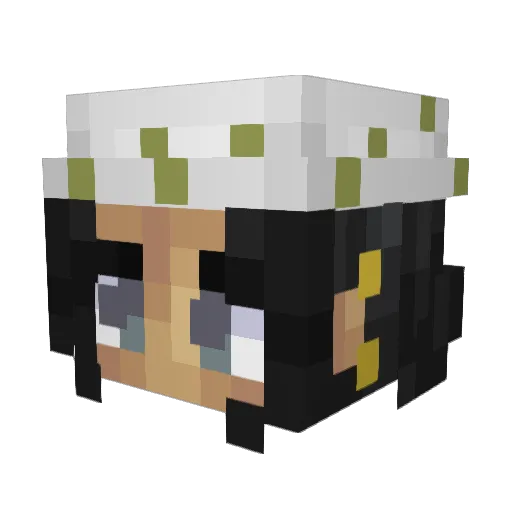 Sebax102 Minecraft avatar head, 3D render