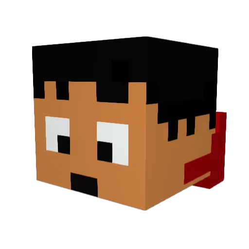 Sebbaz10 Minecraft avatar head, 3D render