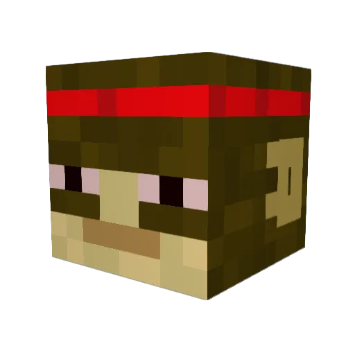 Sebbe9 Minecraft avatar head, 3D render