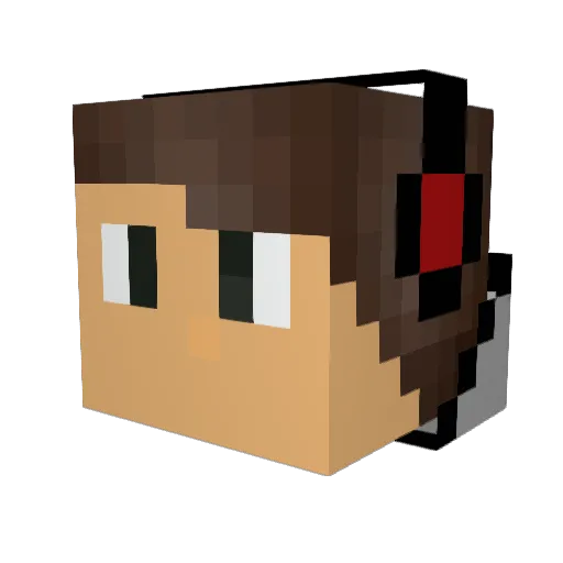 Sebber0a Minecraft avatar head, 3D render