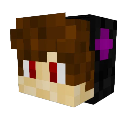 Sebber233 Minecraft avatar head, 3D render