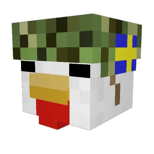 Sebbesk Minecraft avatar head, 3D render