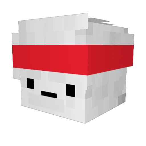Sebbibebbii Minecraft avatar head, 3D render