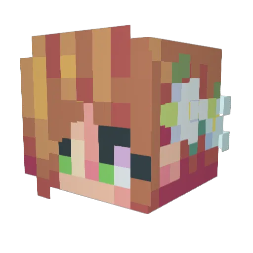 Sebbieeee Minecraft avatar head, 3D render
