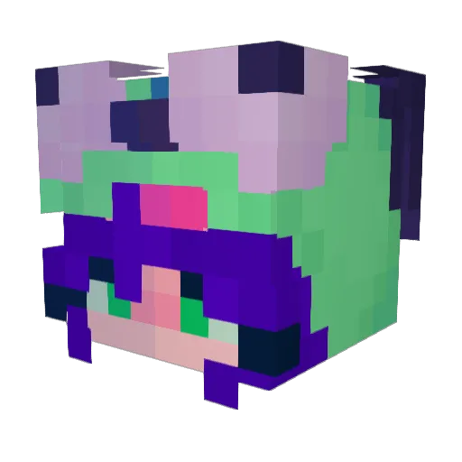 SebbyLovestruck Minecraft avatar head, 3D render