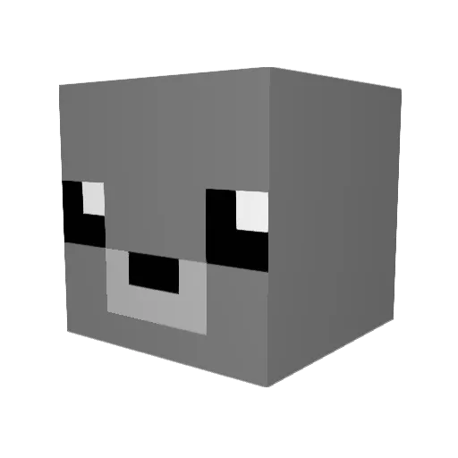 Sebeli Minecraft avatar head, 3D render