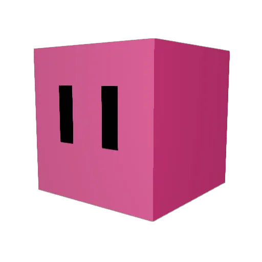 Sebesum Minecraft avatar head, 3D render
