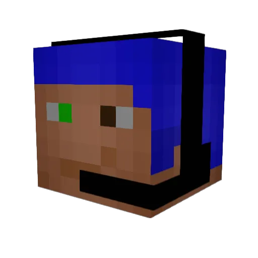 Sebi_B Minecraft avatar head, 3D render