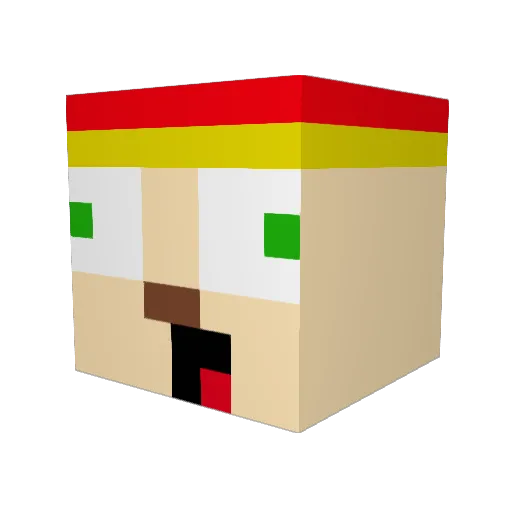 Sebik15 Minecraft avatar head, 3D render