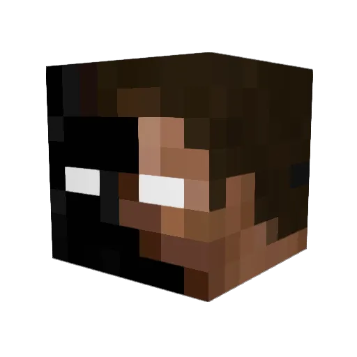 Sebiknaxx Minecraft avatar head, 3D render