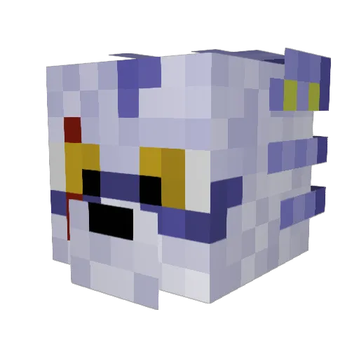 Sebimon13 Minecraft avatar head, 3D render