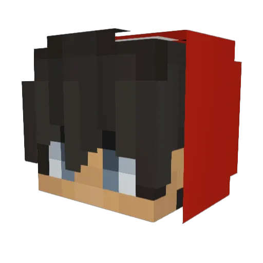 Sebiscurtu Minecraft avatar head, 3D render