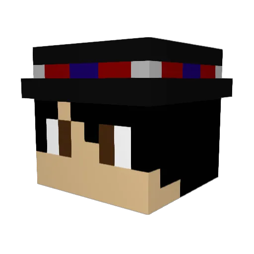 Sebitiam Minecraft avatar head, 3D render
