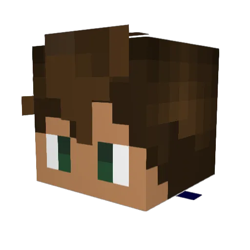 Sebitr Minecraft avatar head, 3D render