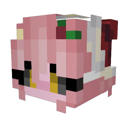 SebkaNiks Minecraft avatar head, 3D render
