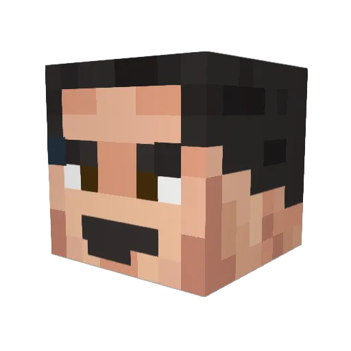 Sebko553 Minecraft avatar head, 3D render