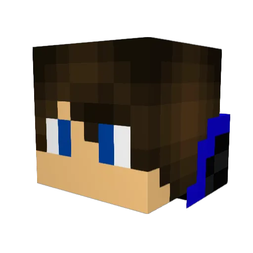 Sebloostion Minecraft avatar head, 3D render