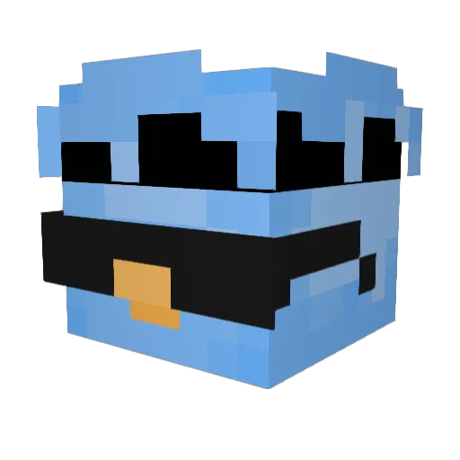 Sebottas Minecraft avatar head, 3D render