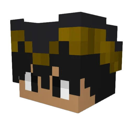 Sebown Minecraft avatar head, 3D render