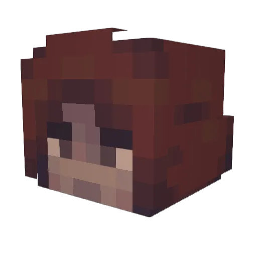 Sebsga Minecraft avatar head, 3D render