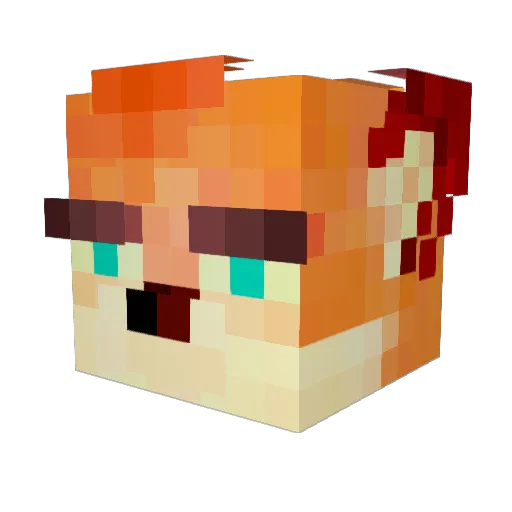 Sebsish Minecraft avatar head, 3D render