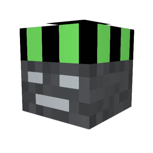 Sebster7 Minecraft avatar head, 3D render