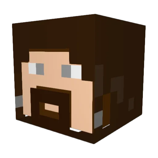 Sebston Minecraft avatar head, 3D render