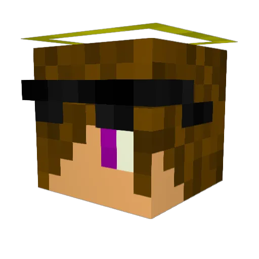 SebtyOne Minecraft avatar head, 3D render
