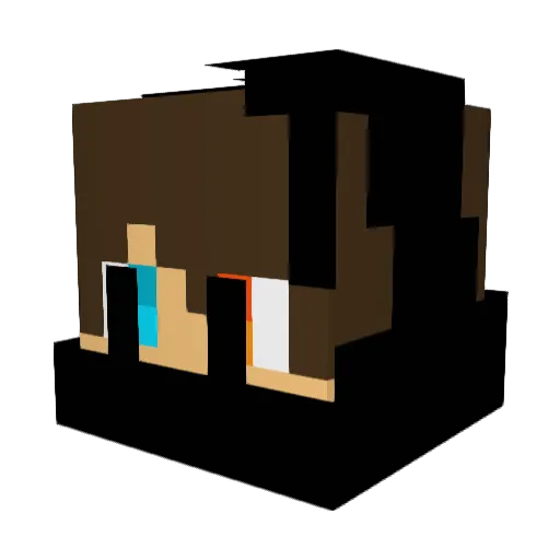 Sebuki Minecraft avatar head, 3D render