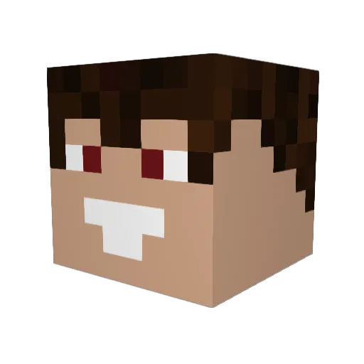 SebzBeast Minecraft avatar head, 3D render