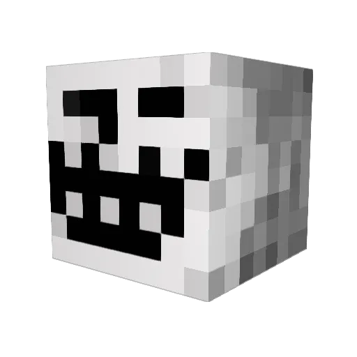 Sebzz_ Minecraft avatar head, 3D render