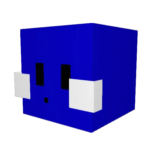 Sec6et Minecraft avatar head, 3D render