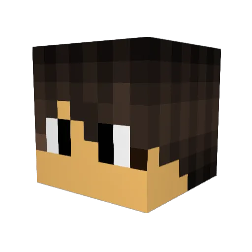 SecReTYTMusic Minecraft avatar head, 3D render