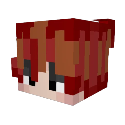 Sechzaa Minecraft avatar head, 3D render